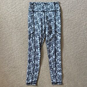 KIAVA Charcoal and Light Gray Patterned Leggings